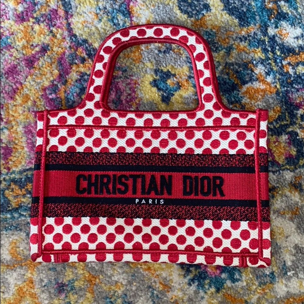 Dior Red and White Mini Bag